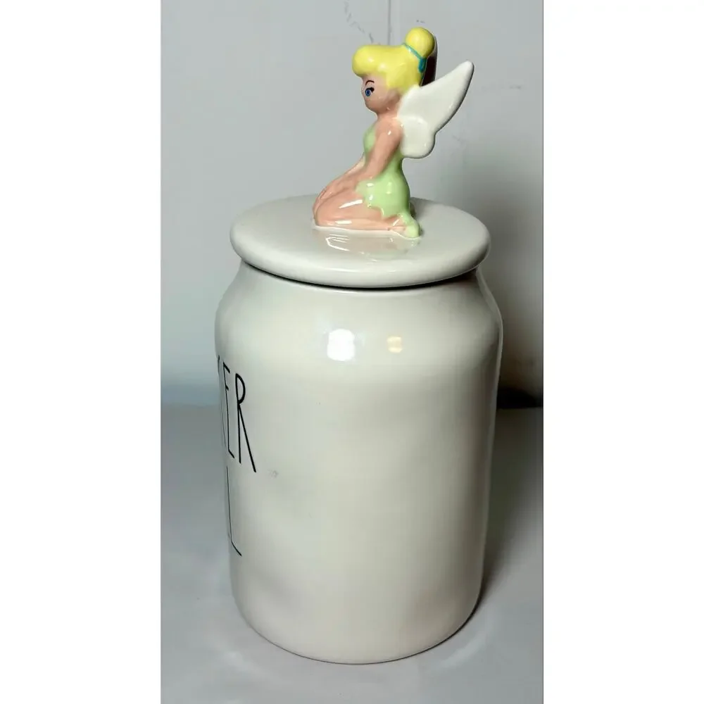 Rae Dunn Disney “TINKER BELL” Baby Canister Tinker Bell Fairy Topper
